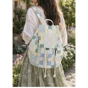 Universal Thread Pastel Patchwork Backpack - Mint, Pink, Blue